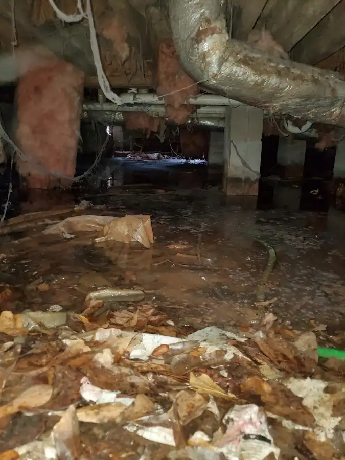 Crawl space flood assessment for Commercial Water Damage Restoration in Baldwin Park